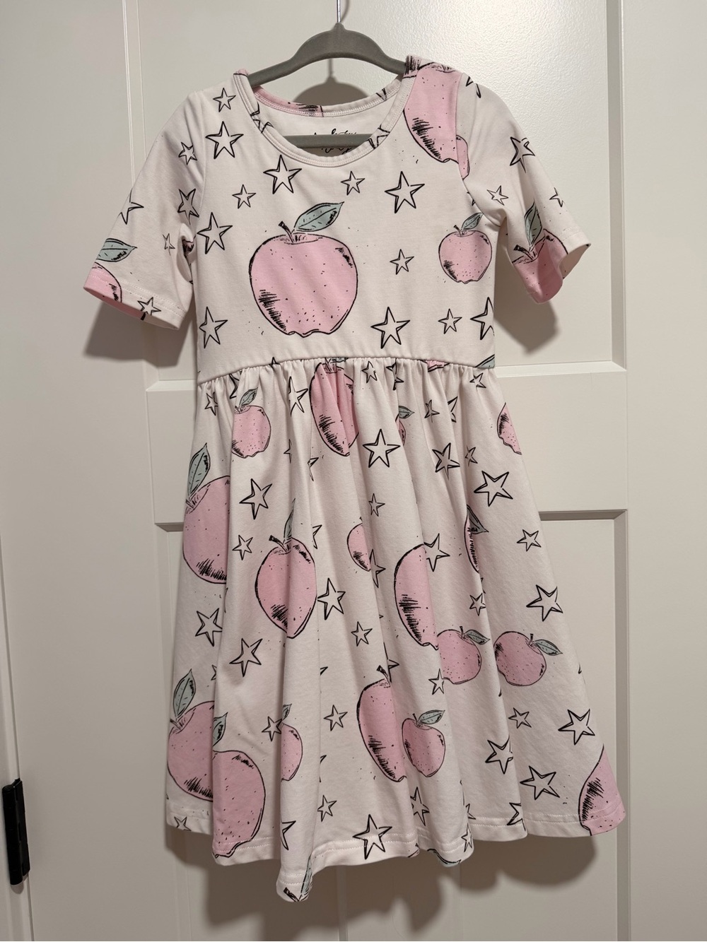 Girls' Made by Molly Back To School Apple Print Short Sleeve Dress